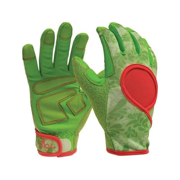Digz Digz 7503436 Womens Synthetic Leather Gardening Gloves - Green  Small 7503436